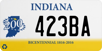 IN license plate 423BA