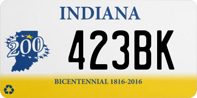IN license plate 423BK