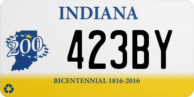 IN license plate 423BY