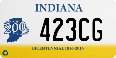 IN license plate 423CG