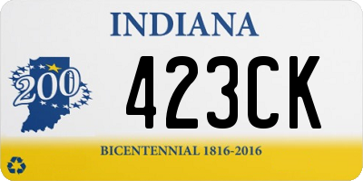 IN license plate 423CK