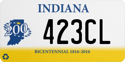 IN license plate 423CL