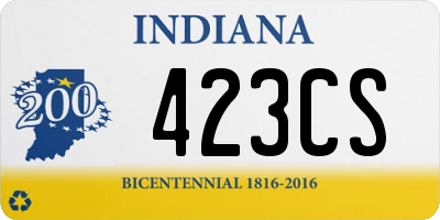 IN license plate 423CS