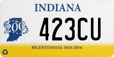 IN license plate 423CU