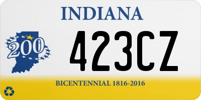 IN license plate 423CZ