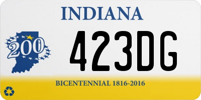 IN license plate 423DG