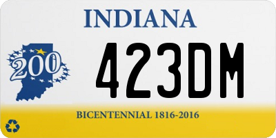 IN license plate 423DM