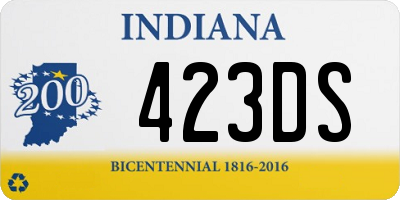 IN license plate 423DS