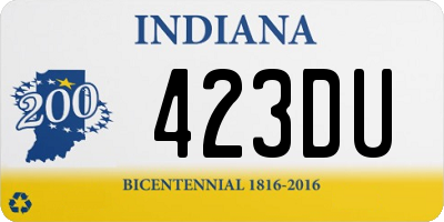 IN license plate 423DU