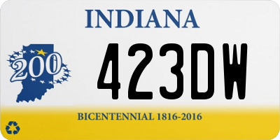 IN license plate 423DW