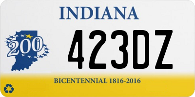 IN license plate 423DZ