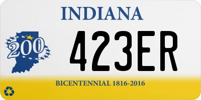 IN license plate 423ER