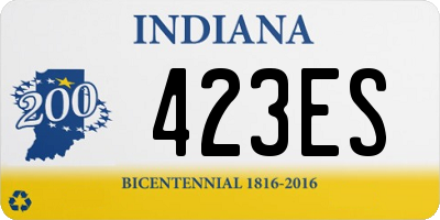 IN license plate 423ES