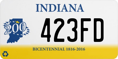 IN license plate 423FD