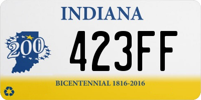 IN license plate 423FF