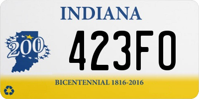 IN license plate 423FO