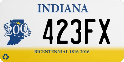 IN license plate 423FX