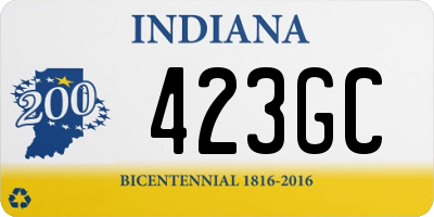 IN license plate 423GC