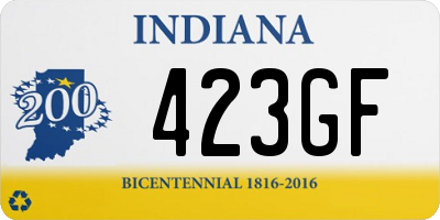 IN license plate 423GF