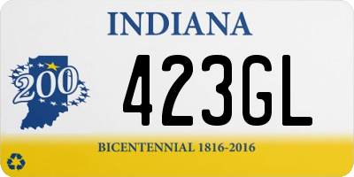 IN license plate 423GL