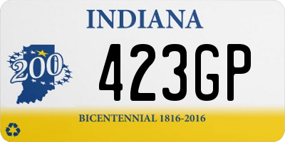 IN license plate 423GP