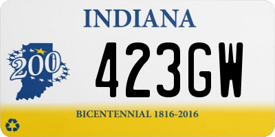 IN license plate 423GW