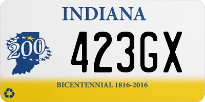 IN license plate 423GX