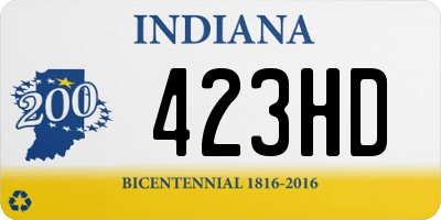 IN license plate 423HD