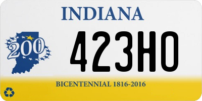 IN license plate 423HO