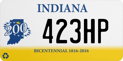 IN license plate 423HP