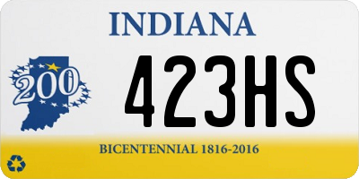 IN license plate 423HS