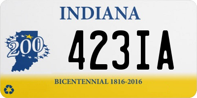 IN license plate 423IA