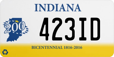 IN license plate 423ID