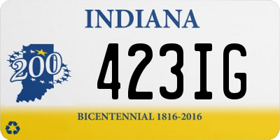 IN license plate 423IG