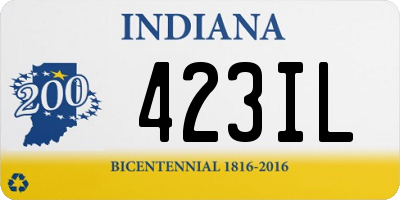 IN license plate 423IL