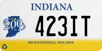 IN license plate 423IT