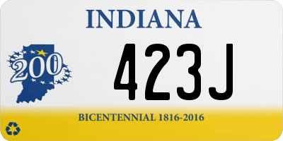 IN license plate 423J