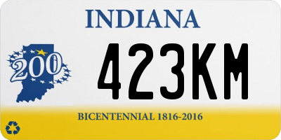 IN license plate 423KM