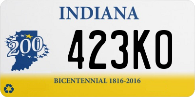 IN license plate 423KO