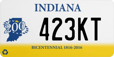 IN license plate 423KT