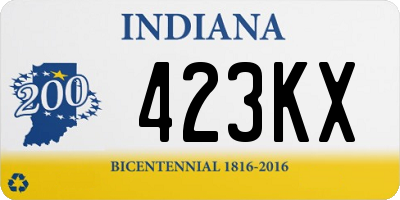 IN license plate 423KX