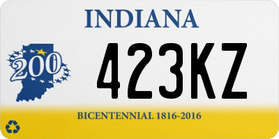 IN license plate 423KZ