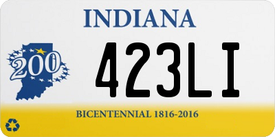 IN license plate 423LI