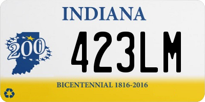 IN license plate 423LM