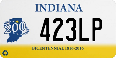 IN license plate 423LP