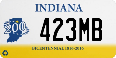 IN license plate 423MB