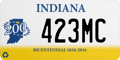 IN license plate 423MC