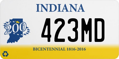 IN license plate 423MD