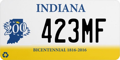 IN license plate 423MF