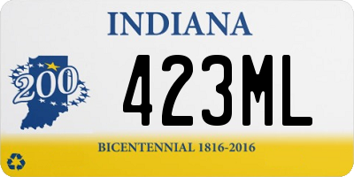 IN license plate 423ML